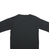 NIKE Mens Black Football V-Neck L Polyester Sweatshirt Short Sleeve Sportswear