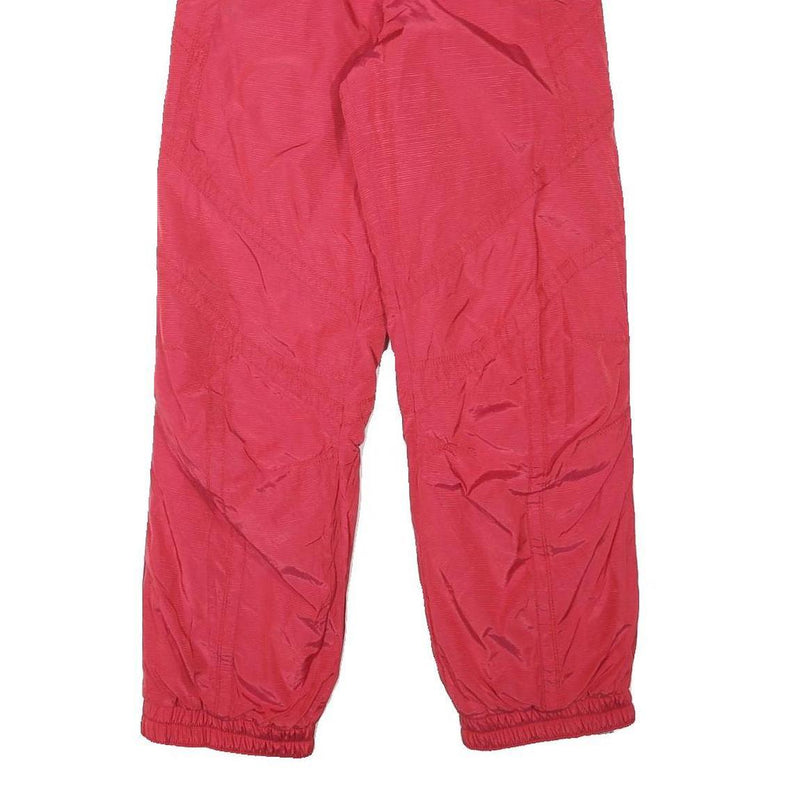 AGGRESSION Lined Womens Relaxed Red Polyester Blend Casual Trousers W24 L28 Zip