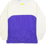 WOOLRICH Mens Purple & White Hooded Nylon Jacket M Windbreaker Zip Casual