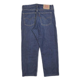 LEVI'S 522 02 Mens Jeans Blue Regular Straight Denim Dark W34 L27 Classic Button