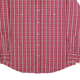 WRANGLER Mens Red & Cream Check Shirt XL Classic Western Cowboy Cotton Blend