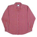 WRANGLER Mens Red & Cream Check Shirt XL Classic Western Cowboy Cotton Blend