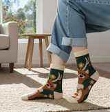 Anyfootwear 3 Pairs Women’s Cartoon Holiday Cotton Socks Funny Gift Party