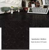 Anyhouz 10pcs Black Vinyl Wall Tiles – Hairline Pattern Design, Waterproof