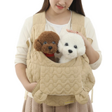 ANYPET EmbroideredAnypet Large Khaki Pet Carrier Backpack – Embroidered Fabric, Spacious Design for Small Dogs & Cats Pet Carrier - Large Space Backpack for Small Dogs & Cats