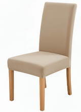 Anyseat Beige Velvet Dining Chair Cover – Plush Stretchable Slipcover for Kitchen & Dining Room Chairs