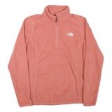 THE NORTH FACE Womens Pink Plain Pullover Polyester Blend Crew Neck Jumper L