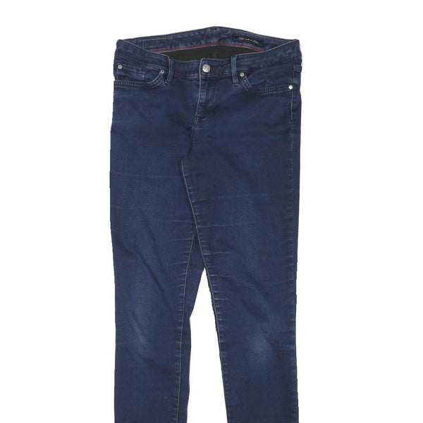 TOMMY HILFIGER Womens Jeans Blue Slim Skinny Denim Medium W28 L32 Zip Closure