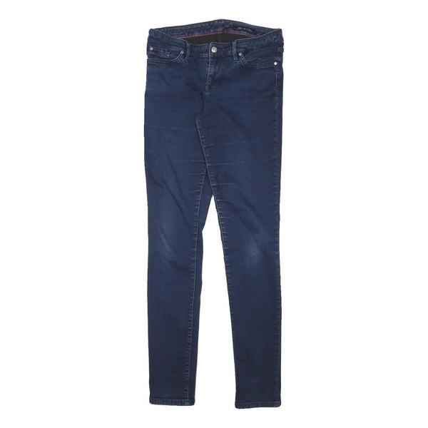 TOMMY HILFIGER Womens Jeans Blue Slim Skinny Denim Medium W28 L32 Zip Closure