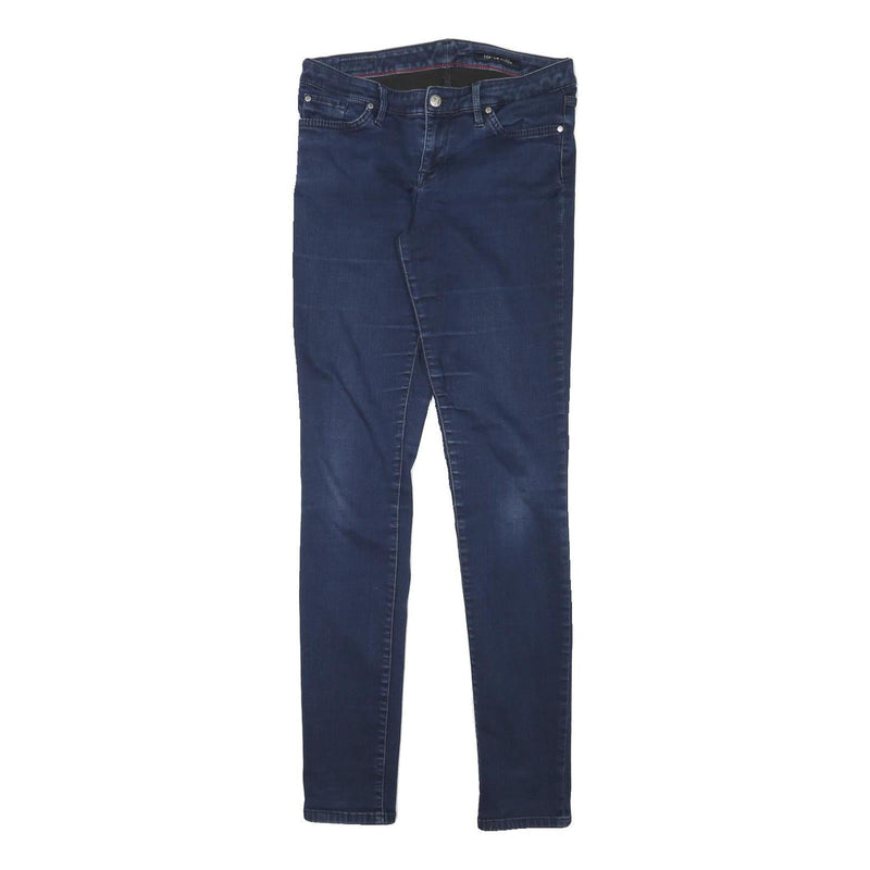 TOMMY HILFIGER Womens Jeans Blue Slim Skinny Denim Medium W28 L32 Zip Closure