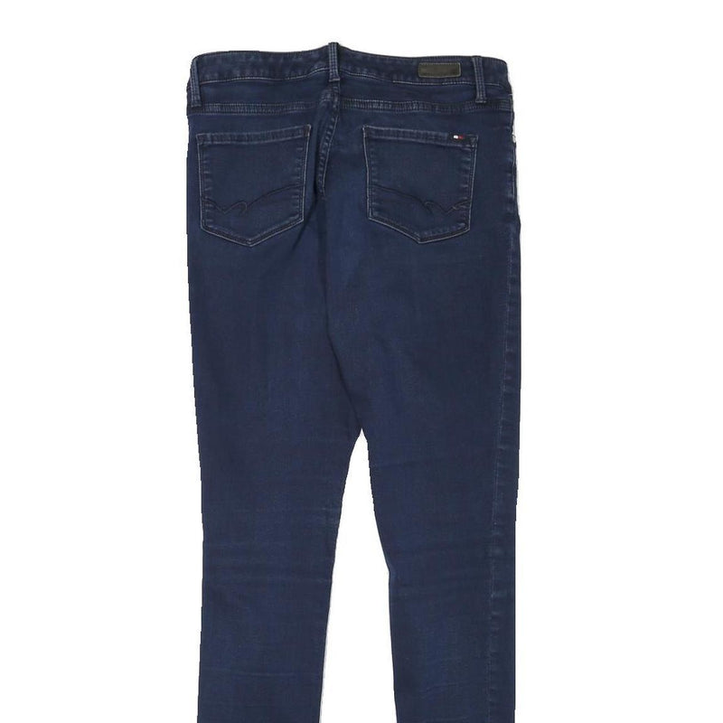 TOMMY HILFIGER Womens Jeans Blue Slim Skinny Denim Medium W28 L32 Zip Closure