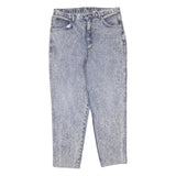 Womens Regular Fit Blue Denim Rinse Jeans W32 L27 Cotton Blend Zip Pockets