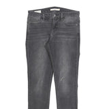 LEVI'S 711 Big E Womens Jeans Black Slim Skinny Denim Medium W26 L30 Stretch