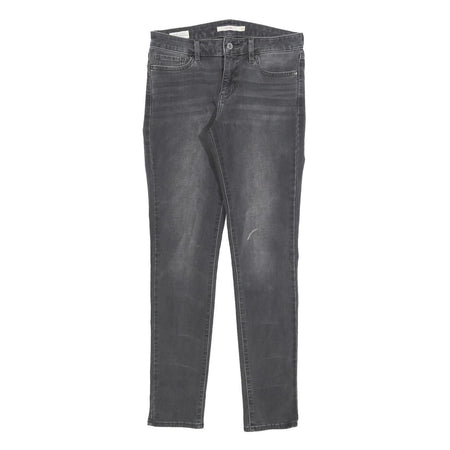 LEVI'S 711 Big E Womens Jeans Black Slim Skinny Denim Medium W26 L30 Stretch