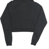 NIKE Womens Black Hoodie S Cotton Blend Pullover Logo Sweatshirt