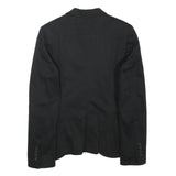 ZARA Womens Black Classic Blazer Jacket S Polyester Blend Button Closure