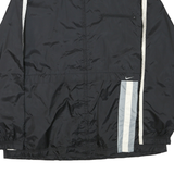 NIKE Mens Black & White Sportswear Zip Jacket 2XL Polyester Plain Lightweight