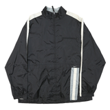 NIKE Mens Black & White Sportswear Zip Jacket 2XL Polyester Plain Lightweight