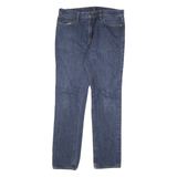 J CREW Mens Jeans Blue Slim Skinny Denim Medium W34 L34 Stretch Zip Closure