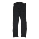 LEVI'S Mens Black Slim Skinny Denim Medium W30 L33 Jeans Zip Closure