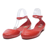 ISABELA CAPETO Womens Red Synthetic Ankle Strap Flats UK 6 Stylish Comfortable