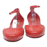 ISABELA CAPETO Womens Red Synthetic Ankle Strap Flats UK 6 Stylish Comfortable