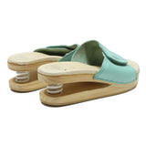 JRUBIO Womens Leather Slider Sandals Blue UK 9 Comfortable Casual Spring Heel