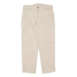 LEVI'S Mens Regular Cream Cotton Straight Fit Trousers W33 L28 Casual Wear
