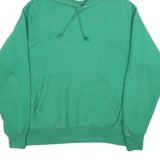 CHAMPION REVERSE WEAVE Mens Green Pullover Hoodie L Cotton Blend Casual