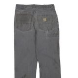 CARHARTT Mens Grey Regular Fit Straight Cotton Blend W32 L28 Workwear Zip Jeans