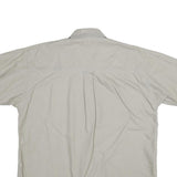 HILLS & ARCHER Mens Beige Cotton Shirt M Short Sleeve Casual Classic