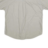 HILLS & ARCHER Mens Beige Cotton Shirt M Short Sleeve Casual Classic