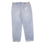 LEVI'S 504 Mens Regular Fit Cotton Blend Light Blue Denim W40 L29 Zip Jeans