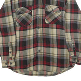 OUTDOOR LIFE Mens Beige & Red Cotton Blend Check Shirt M Casual Lumberjack