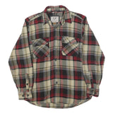 OUTDOOR LIFE Mens Beige & Red Cotton Blend Check Shirt M Casual Lumberjack