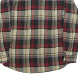 OUTDOOR LIFE Mens Beige & Red Cotton Blend Check Shirt M Casual Lumberjack