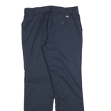 DICKIES Womens Regular Navy Blue Cotton Blend Trousers W30 L30 Zip Closure
