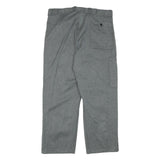 Mens Cotton Blend Grey Regular Fit Straight Leg Trousers W34 L29 Casual Workwear