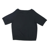 NIKE Mens Black Crew Neck L Polyester Blend Short Sleeve Sweatshirt