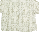 PURITAN Mens Beige & Cream Pattern Shirt 2XL Polyester Blend Casual Summer
