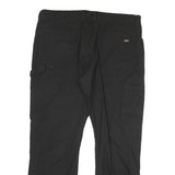 DICKIES Mens Cotton Blend Black Regular Fit Straight Leg Trousers W40 L30