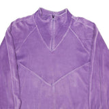 Womens Purple Plain Pullover Jumper Crew Neck Rib Knit L Soft Feel Comfortable