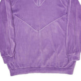 Womens Purple Plain Pullover Jumper Crew Neck Rib Knit L Soft Feel Comfortable