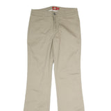 DICKIES Mens Cotton Beige Regular Fit Straight Leg Trousers W28 L32 Casual