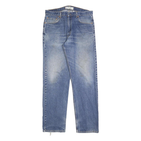 LEVI'S 505 Mens Jeans Blue Regular Straight Denim Medium W36 L34 Classic Style