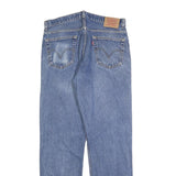 LEVI'S 505 Mens Jeans Blue Regular Straight Denim Medium W36 L34 Classic Style