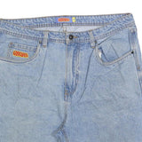 GMPYRE Mens Shorts Blue Denim Casual L W36 Comfortable Cotton Blend