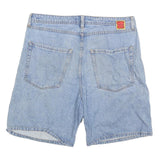 GMPYRE Mens Shorts Blue Denim Casual L W36 Comfortable Cotton Blend