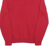 CHAPS Mens Red Plain Crew Neck Basic Knit Jumper M Classic Cotton Warmwear