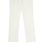 CALVIN KLEIN JEANS Womens Cotton Blend White Regular Straight Trousers W30 L30